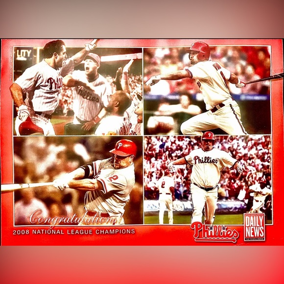 2 VINTAGE - 2008 “PHILLIES NATIONAL LEAGUE CHAMPIONS POSTERS”… - Picture 2 of 3